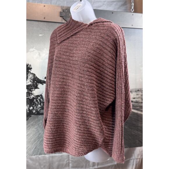 MAX STUDIO Rose Sweater Dolman Sleeves Women’s Size Small Split Cowl NWT - Picture 2 of 10